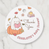 Little Boo Pink Whimsical Books Baby shower Bedankjes Labels (Voorkant)