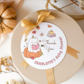 Little Boo Pink Whimsical Books Baby shower Bedankjes Labels