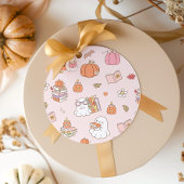 Little Boo Pink Whimsical Books Baby shower Bedankjes Labels