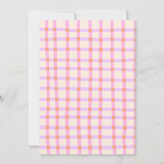 Little Boo Preppy Roze Herfst Baby shower Kaart (Achterkant)