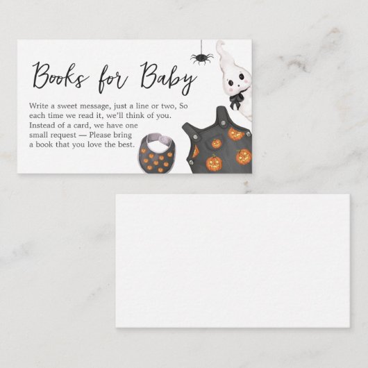Little Boo Pumpkin Halloween Baby Boeken voor Baby Informatiekaartje (Voorkant / Achterkant)