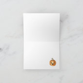 Little Boo Pumpkin Halloween Baby shower Bedankkaart (Binnen)