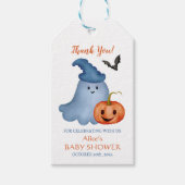 Little Boo Pumpkin Halloween Baby shower Favoriet  Cadeaulabel (Voorkant)