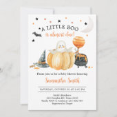 Little Boo Pumpkin Halloween Baby shower Kaart (Voorkant)