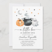 Little Boo Pumpkin Halloween Baby shower Kaart (Voorkant)