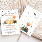 Little Boo Pumpkin Halloween Baby shower Kaart