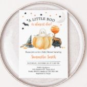 Little Boo Pumpkin Halloween Baby shower Kaart