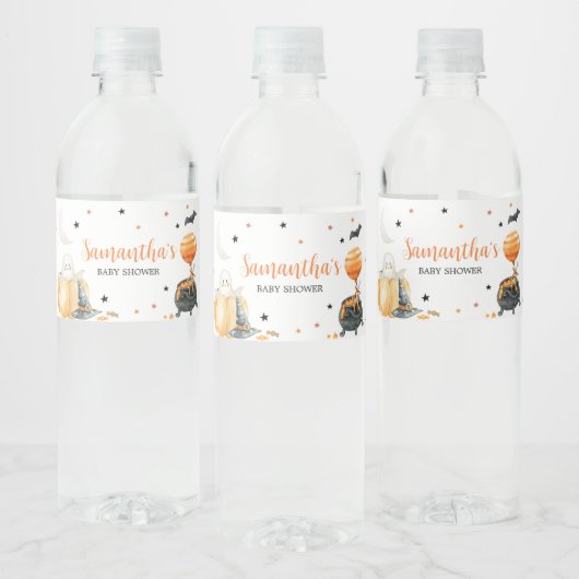 Little Boo Pumpkin Halloween Baby shower Waterfles Etiket (Flessen)