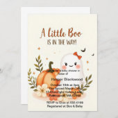 Little Boo Pumpkin Patch Baby shower Uitnodiging (Voorkant / Achterkant)