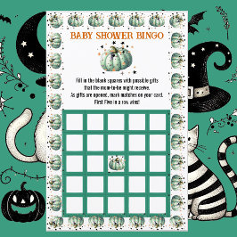Little BOO Pumpkin Spooky Baby shower Bingo Spel