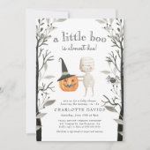 Little Boo Pumpkin Spooky Halloween Baby shower Kaart (Voorkant)