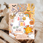 Little Boo Retro Halloween Meisje Tweede Verjaarda Kaart