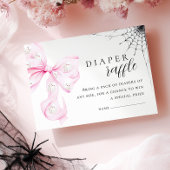 Little Boo Roze Bow Baby shower Luier Raffle Informatiekaartje