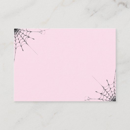 Little Boo Roze Bow Baby shower Luier Raffle Informatiekaartje (Achterkant)