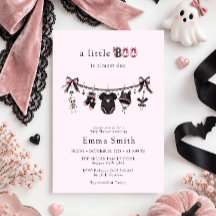 Little Boo Roze en Zwarte Waslijn Baby Shower