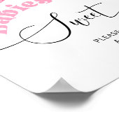 Little Boo roze geest Halloween Baby's zijn lief Poster (Hoek)