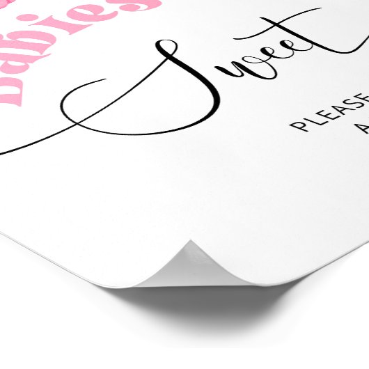 Little Boo roze geest Halloween Baby's zijn lief Poster (Hoek)