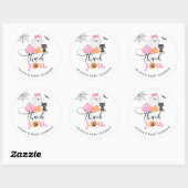 Little Boo roze griezelige baby shower bedankt Ronde Sticker (Vel)