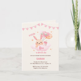 Little Boo Roze Halloween Baby Douche Uitnodiginge