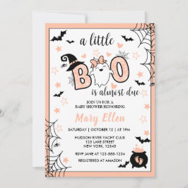 LITTLE BOO ROZE HALLOWEEN BABY SHOWER KAART