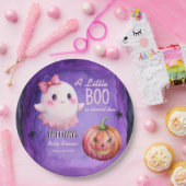Little boo roze schattig spook baby shower papieren bordje (Feest)