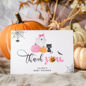 Little Boo roze spooky baby shower dank u kaart