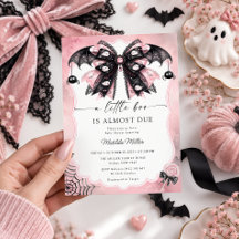 Little Boo Roze Zwarte Strik Baby Shower