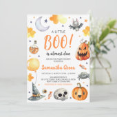 Little Boo Scary Halloween Baby shower Kaart (Staand voorkant)