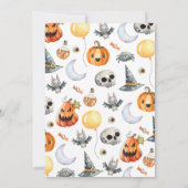 Little Boo Scary Halloween Baby shower Kaart (Achterkant)