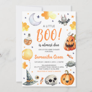 Little Boo Scary Halloween Baby shower Kaart