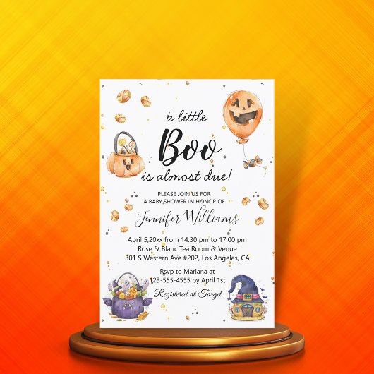 Little Boo, schattig halloween baby shower eenvoud Kaart