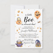 Little Boo, schattig halloween baby shower eenvoud Kaart (Voorkant)