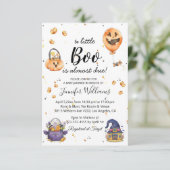 Little Boo, schattig halloween baby shower eenvoud Kaart (Staand voorkant)