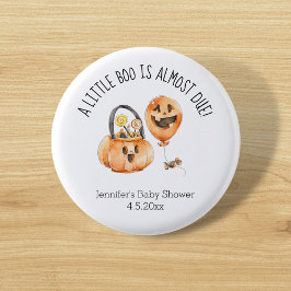 Little Boo, schattig Halloween baby shower Ronde Button 3,2 Cm
