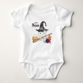 Little Boo Schattige Ghost Halloween 1e Verjaardag Romper (Voorkant)