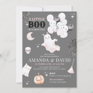 Little Boo Schattige Ghost Halloween Baby Girl Sho Kaart