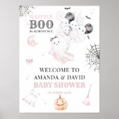Little Boo Schattige Ghost Halloween Baby Girl Sho Poster (Voorkant)
