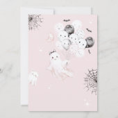 Little Boo Schattige Ghost Halloween Girl 1e verja Kaart (Achterkant)