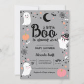 Little Boo Schattige Ghost Halloween Meisje Baby s Kaart (Voorkant)