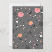 Little Boo Schattige Ghost Halloween Roze Baby sho Kaart (Achterkant)