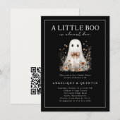 Little Boo Schattige Ghost Wildflowers Koppels Dou Kaart (Voorkant / Achterkant)