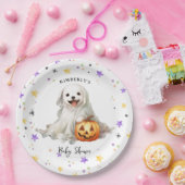 Little Boo Schattige Halloween Eenvoudig Baby show Papieren Bordje (Feest)