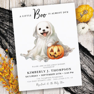 Little Boo Schattige Halloween Eenvoudig Baby show Uitnodiging Briefkaart