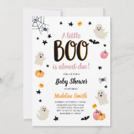 Little Boo Schattige Halloween Pink Ghost Baby sho Kaart