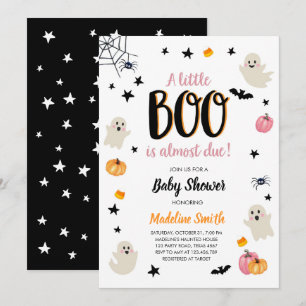Little Boo Schattige Halloween Pink Ghost Baby sho Kaart
