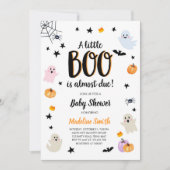 Little Boo Schattige Halloween Schattige Ghost Bab Kaart (Voorkant)