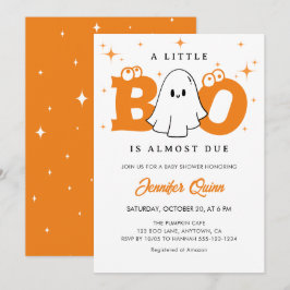 Little Boo Schattige Neutral Halloween Baby shower Kaart