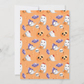 Little Boo Schattigee Geesten Halloween Eerste Ver Kaart (Achterkant)