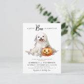 Little Boo Schattigee Halloween Baby shower uitnod Briefkaart (Staand voorkant)