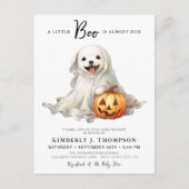 Little Boo Schattigee Halloween Baby shower uitnod Briefkaart (Voorkant)